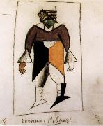 Kasimir Malevich Clothes design for Subdue sun Opera painting
